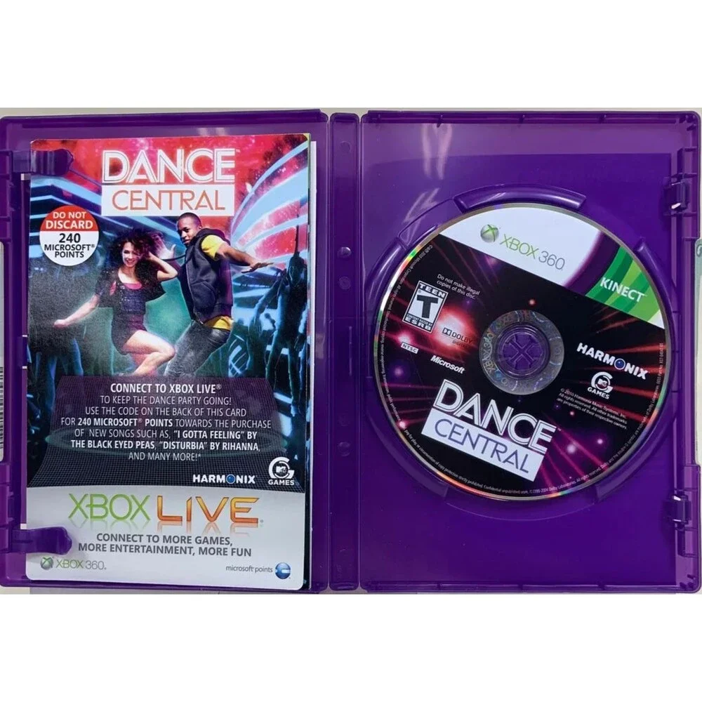 Dance Central (Microsoft Xbox 360, 2010) Kinect - Complete With Manual - Tested